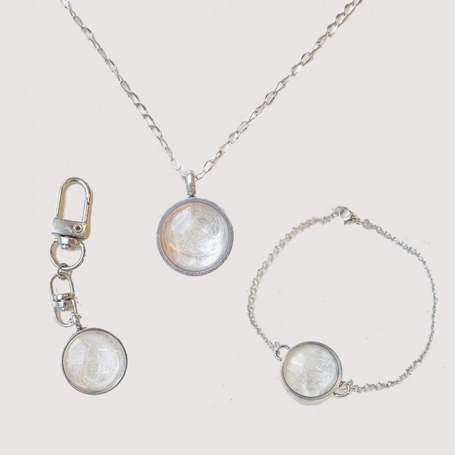 강아지털 보관용 메모리얼 악세서리 3종, 1.강아지털키링 S(17mm), 키링