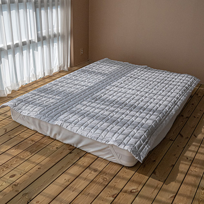 콜드 풍기인견 여름 침대 패드, 그레이