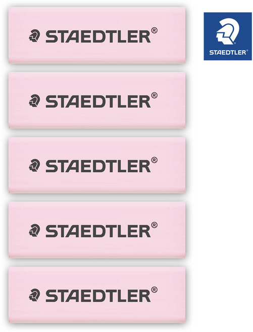 스테들러 525 RPS1 슬라이딩 지우개 리필, 파스텔 핑크, 5개