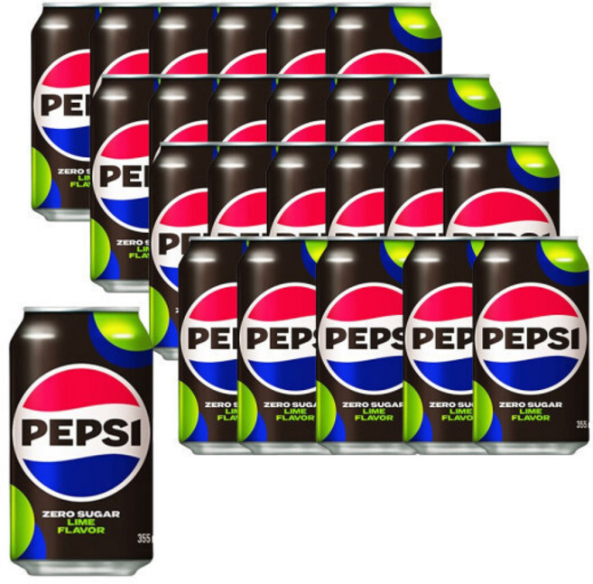 펩시제로 라임 355ml 24캔 제로칼로리 / 다이어트 콜라 / 청량음료 / 탄산음료 / 탄산 / 제로음료, 24개