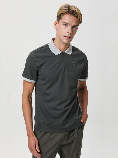 데니스골프 DENNIS 남성)액티브 라인 배색 반팔카라티_NAQMMTS035