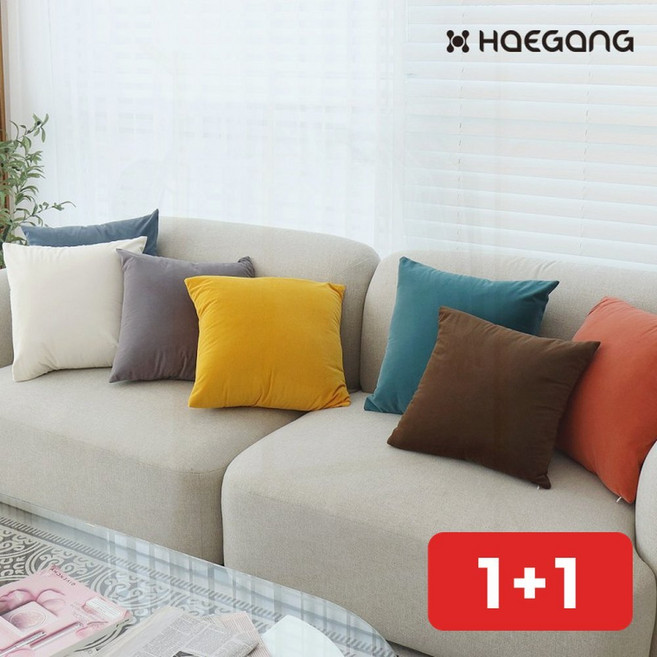 쿠션커버 벨벳 소파 북유럽 패브릭 인테리어 거실 솜 포함, TGF 벨벳 쿠션 커버 40*40_네이비