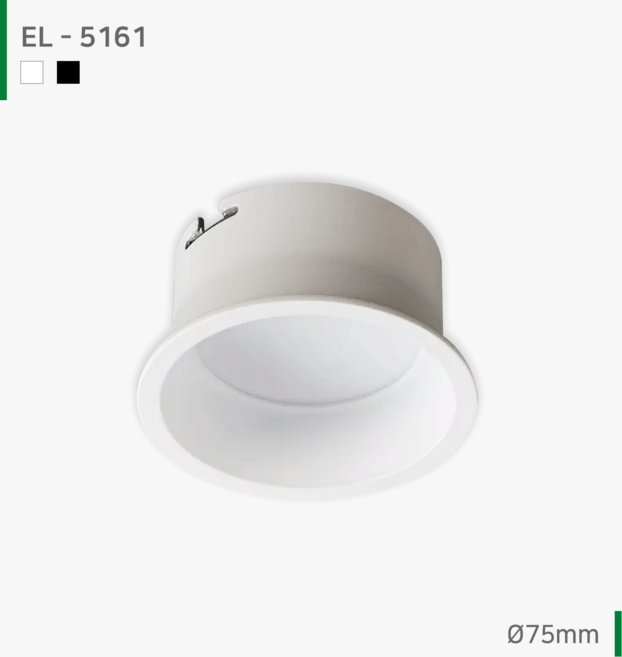 다운라이트 EL-5161(백색) 8W 3인치 매입등 LED등 플리커프리 황제라이팅 천장 인테리어조명 8와트, (주광색)6000K, 화이트, 1개