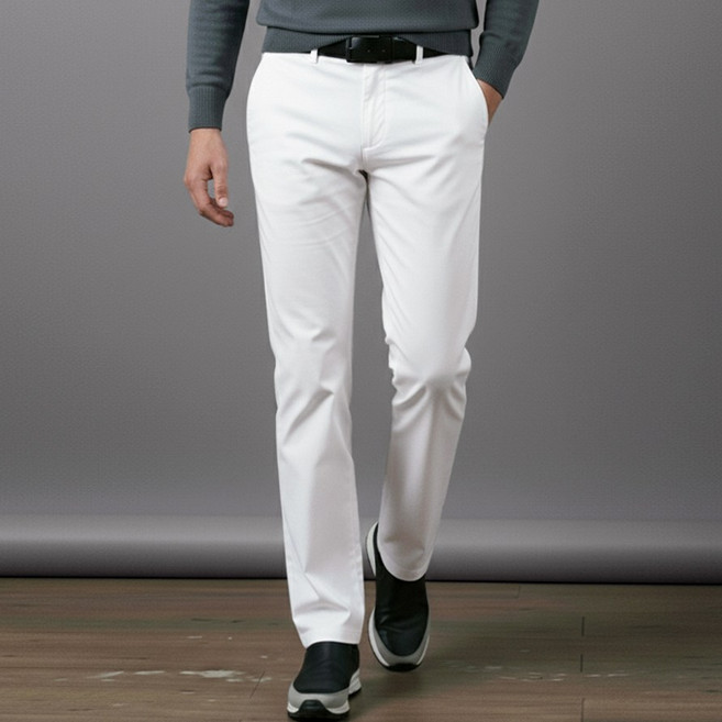 스댕클럽 남성용 기본핏 빅사이즈 스판 일자 면바지 SAD1017