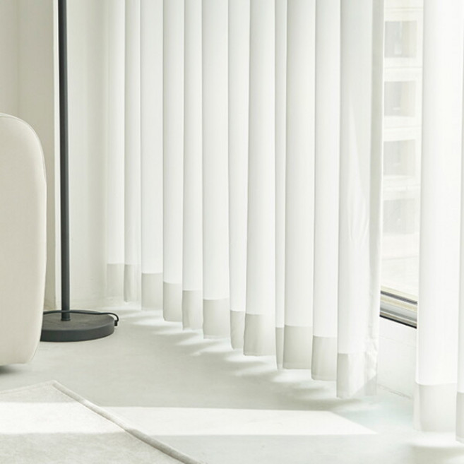 [데코뷰] 비침없이 먼지없는 나비주름 쉬폰커튼 70X240