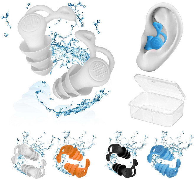 루이 멀티펑션 귀마개 수면 수영 워터스포츠, 흰색, 1세트