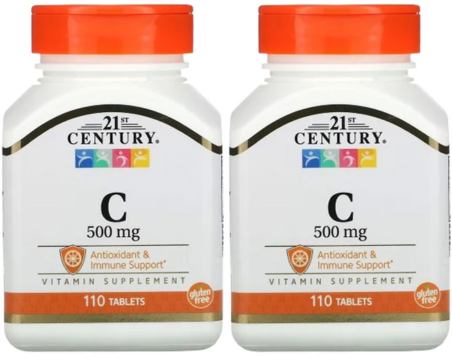 21세기센츄리 로즈힙 함유 비타민 C 500mg 110정, 2팩 - 쿠팡