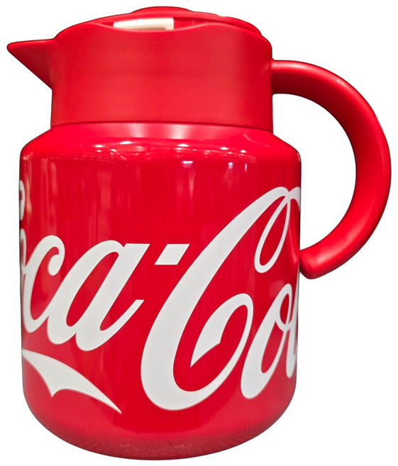 점 코카콜라 컴팩트 진공 주전자, 1.5L, 레드, 1개