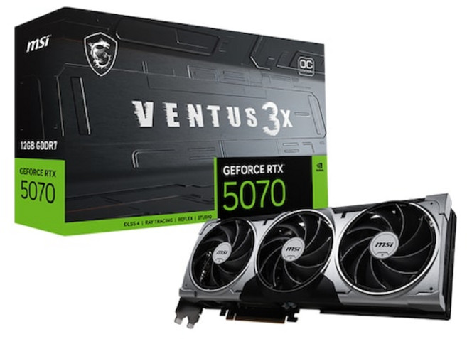 MSI 지포스 RTX 5070 벤투스 3X OC D7 12GB 쓰리팬