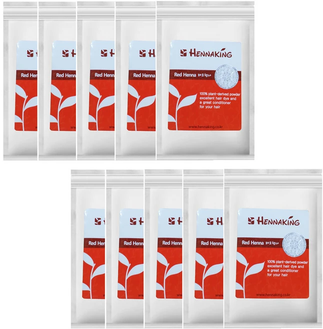 헤나킹 천연헤나염색약, 레드10, 1개 - 쿠팡