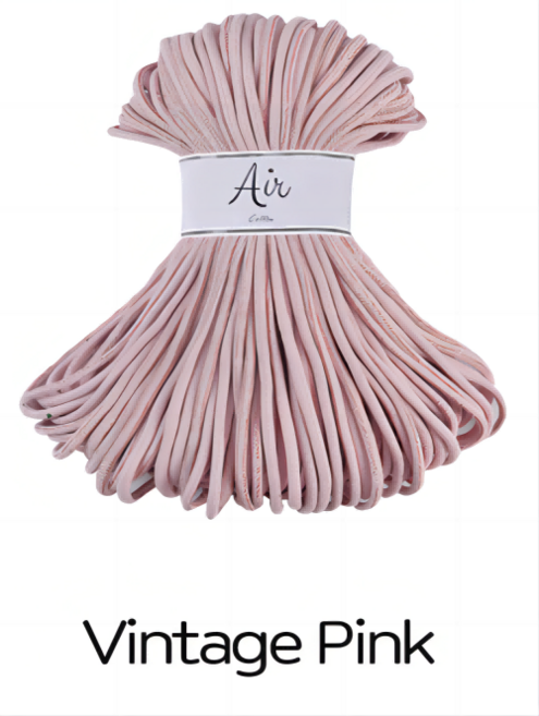 3.0mm 100야드 에어코튼 순면 뜨개실, 1개, VINTAGE PINK