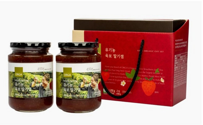 풀무원 마이스터 유기농 육보 딸기잼 선물세트 1200g 1개, 1.2kg