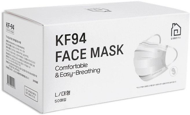 집생활연구소 덴탈형 마스크 KF94 벌크포장, 50매입, 1개, 화이트