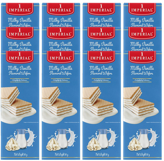 임페리얼 밀키 바닐라향 웨이퍼, 12개, 80g