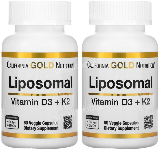 CGN 비타민 K2 mk7 D3 바이타민 리포조말 Vitamin 케이투 60캡슐 2통, 2개, 60정