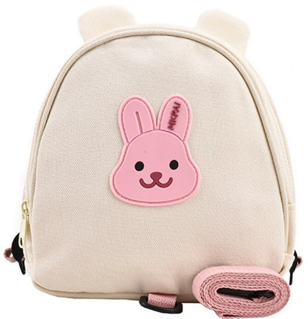 아기가방 유아 미아방지끈 어린이 핸드폰 키즈 돌 백팩 배낭, 토끼, 1개