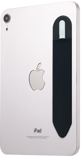 태블릿 터치펜 보관 라이크라 부착형 펜슬 수납 홀더, 블랙, 1개