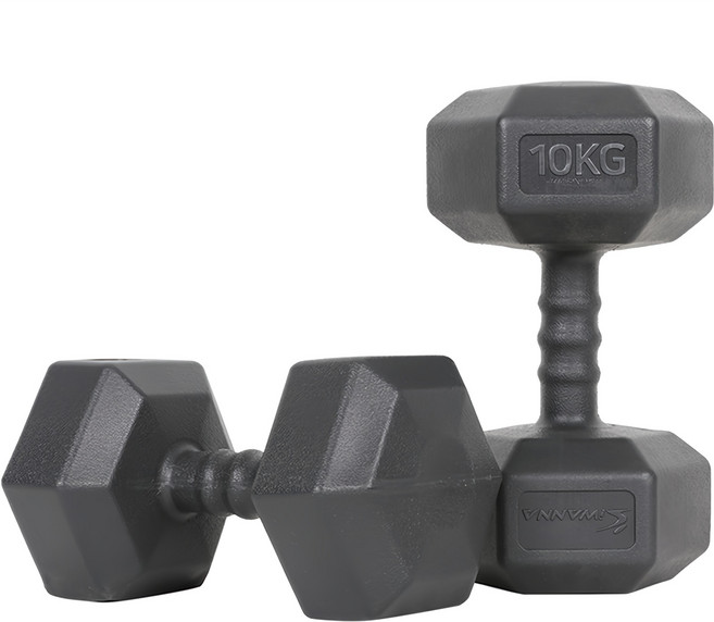 아이워너 맨즈 육각아령 블랙, 10kg, 2개