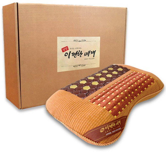 상상바이오 세라믹 이편한베개 남녀공용, 1개, 브라운