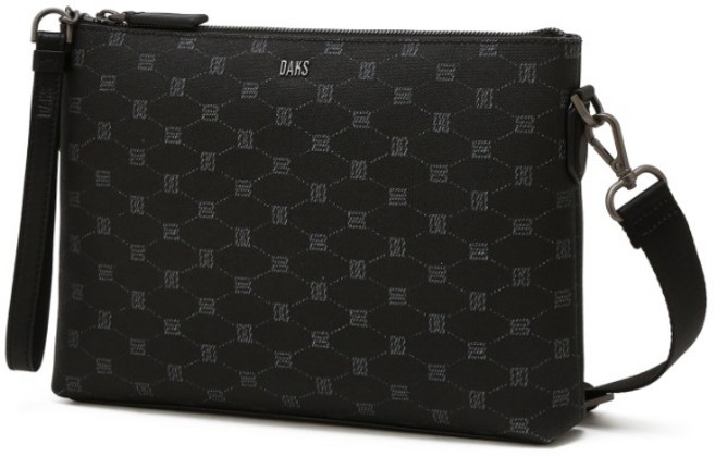 닥스 블랙 DD로고 가죽 클러치백 YMDBBA6E582BK