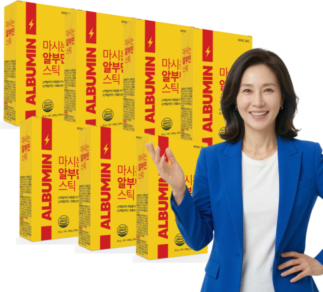 간편하게 마시는 알부민 영양제 식약청 인증 고함량 여성 알부민 스틱, 7박스, 280g