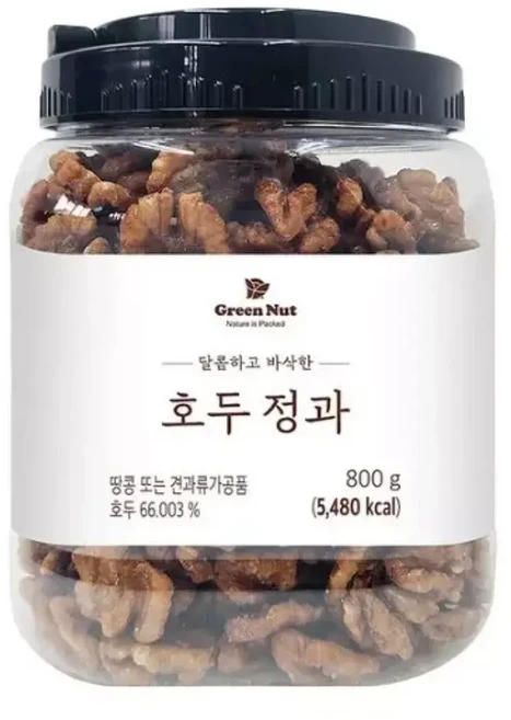 동우농산 Green Nut 그린너트 달콤하고 바삭한 호두정과 800g, 1개