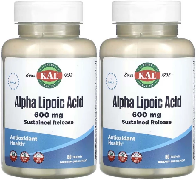 칼 Alpha Lipoic Acid 알파리포 산 알파 리포산 600 mg 60정2통, 60정 2병 - 쿠팡