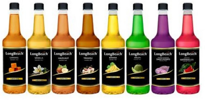 롱비치 시럽 740ml 커피시럽 칵테일시럽 바닐라 카라멜 헤이즐넛 자몽 아몬드, 1개