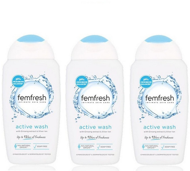 펨프레쉬 액티브 워시 여성청결제, 250ml, 3개