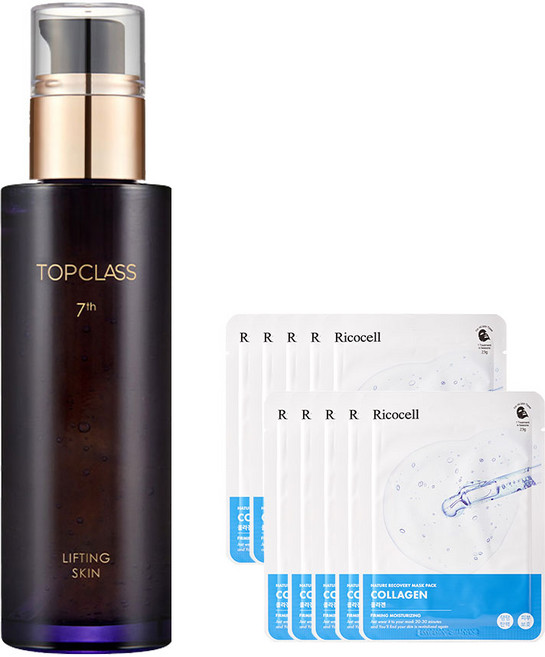 참존 탑클래스 리프팅 스킨 120ml +콜라겐 마스크팩 10장, 1개
