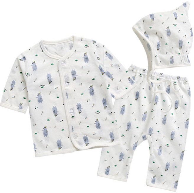 BAEBAE 유아 아기 실내복 7부내의 공용 옷 쟈가드 여름 봄 인디언베어7부내의