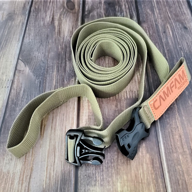 캠팸 롱 압축벨트 3미터 4개1세트 이중잠금 버클웨빙 루프백 고정끈 웨빙스트랩 롱사이즈, 이중버클W25/길이500_브라운_4개1세트, 1개