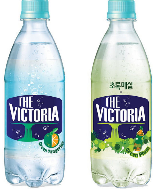빅토리아 탄산수 청귤+초록매실 500ml, 40개