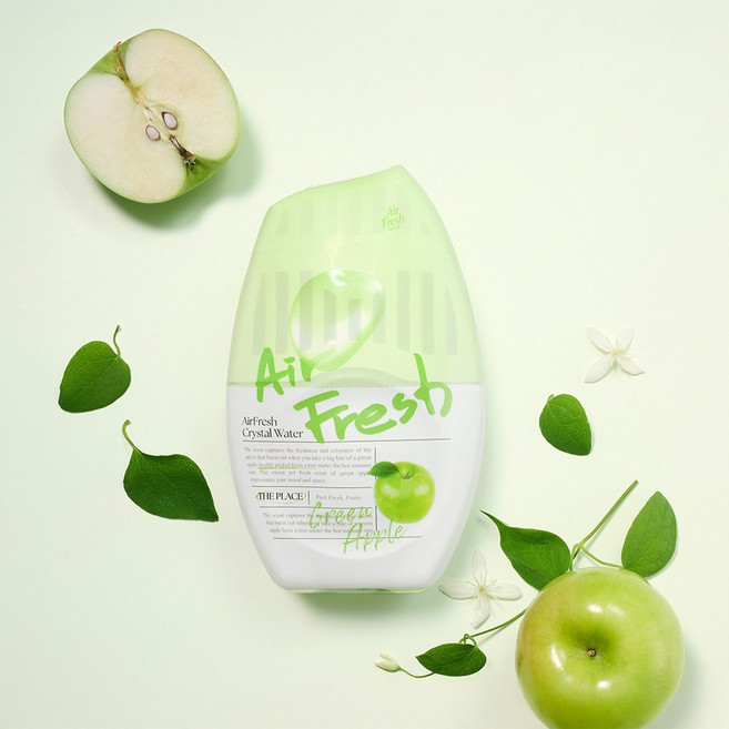 홈즈 에어후레쉬 크리스탈워터 방향소취제 그린애플향 본품, 400ml, 5개, 그린애플