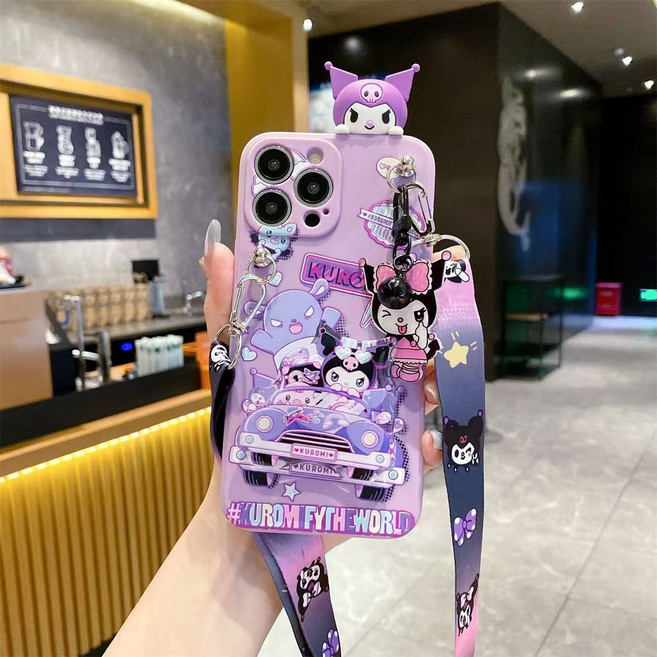 갤럭시 A16 무너폰 쿠로미 키즈폰 스트랩 붙이는 톡 케이스