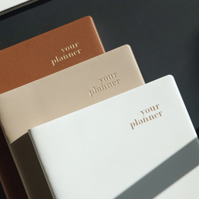 [페니체] 유어 플래너 만년 다이어리 위클리 일기 회사 기업 업무용 다이어리 제작 10컬러, 1개, 블랙