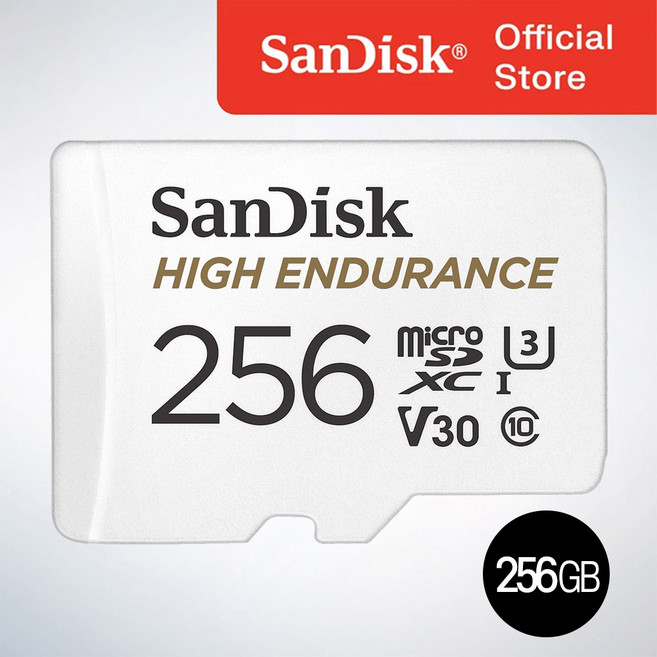 샌디스크코리아 공식인증정품 마이크로 SD 카드 SDXC High Endurance 하이엔듀런스 블랙박스 CCTV 전용 QQNR, 256GB