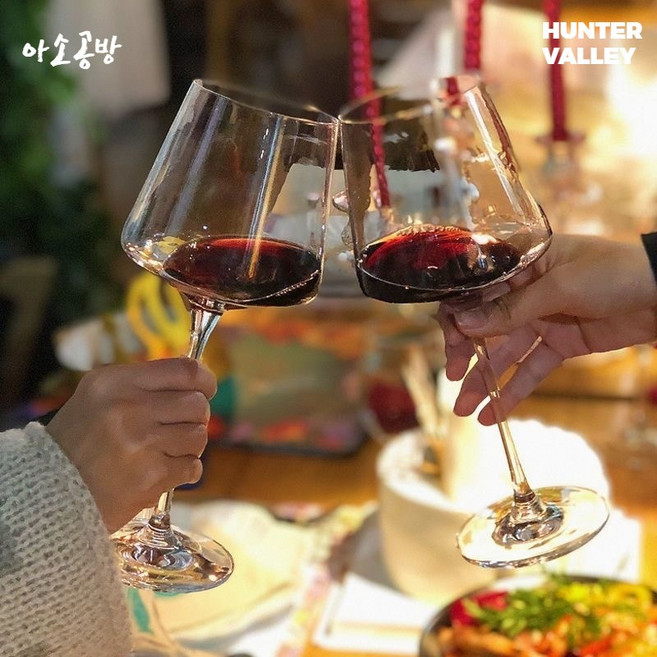 아소공방 헌터밸리 클리어 와인잔, 2개, 535ml