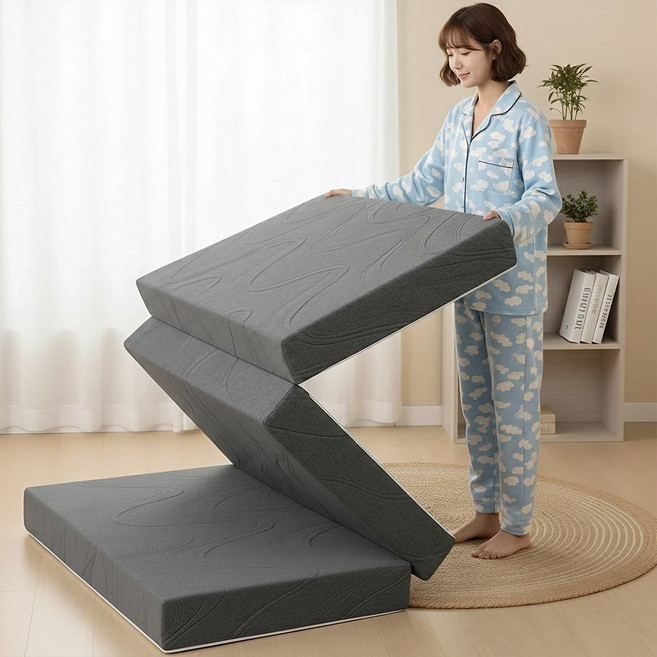 넬리 단단한 3단 접이식 매트리스