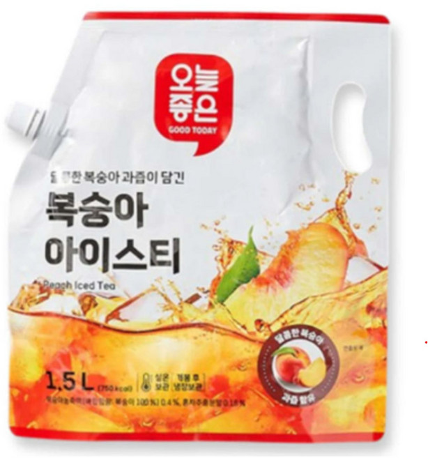 오늘좋은 복숭아 아이스티 기획 1.5L, 6개