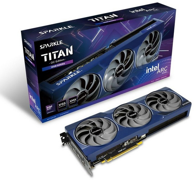 SPARKLE Intel Arc B580 그래픽 카드 OC판 트리플 팬 [TITAN] 시리즈 [ B580 TITAN OC 12GB ], B580 Titan OC Edition