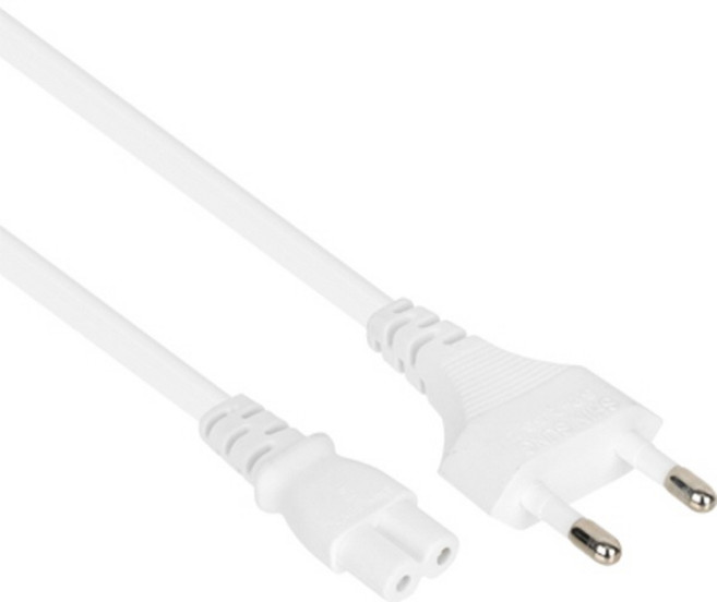 (강원전자) NETmate 국산 파워 8자 케이블 (AC 220V) (0.6M/화이트) (NMP-KPC806W), 1개, 0.6M