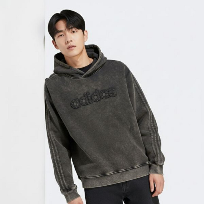 아디다스 워시드 데님 후드 BLACK JY2792