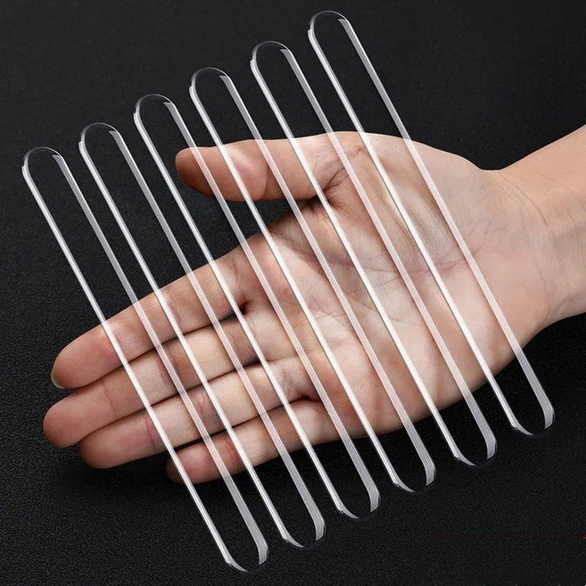 자동차 도어 엣지 투명 긁힘 방지 보호 스트립 범퍼 스크래치 플레이트 후방 미러 충돌 스티커, 1개, 색상: 2. 6PCS