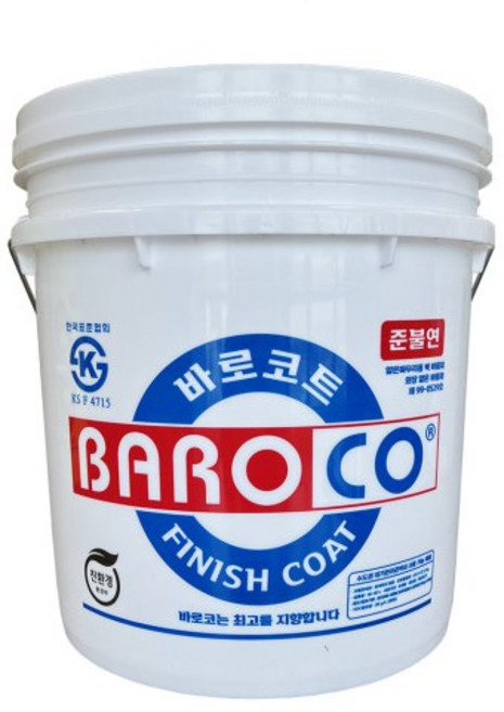 바로코 준불연 드라이비트 표준마감재 내부 외부용 마감재 18L, BRC-102 따뜻한 백색, 1개