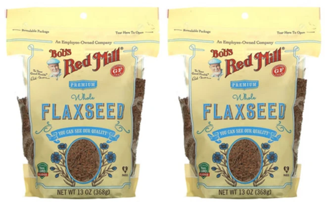 밥스레드밀 프리미엄 홀 플랙시드 통 생 아마씨 Whole Flaxseed 368g x2개, 2개 - 쿠팡