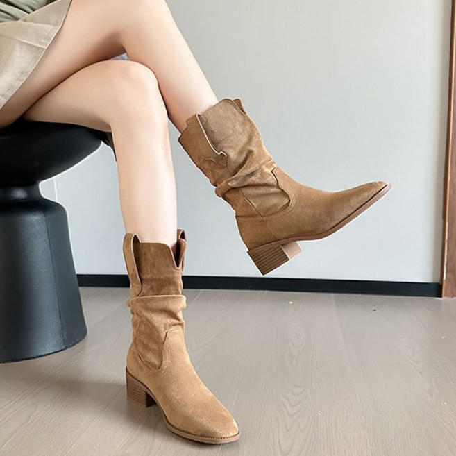 디와이 발편한 여성용 앵클 부츠 펌프스