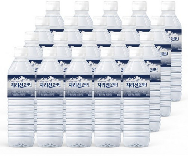 지리산 물하나 500ml 40병 생수, 36개