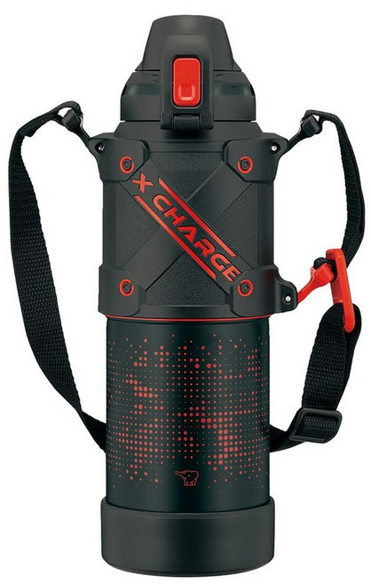 1.0L 상인 마호빈 수통 이음새가 없는 스포츠 타입 대용량 직접 마시는 스테인리스 쿨 병 레드 블랙 전과 패킹, 03 레드 블랙_01 1000ml