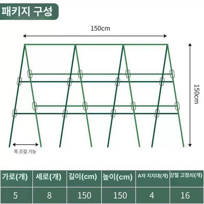 넝쿨 지지대 고추 호박 굵기 원예 포도 1개 굵기, 16mm F, 중간